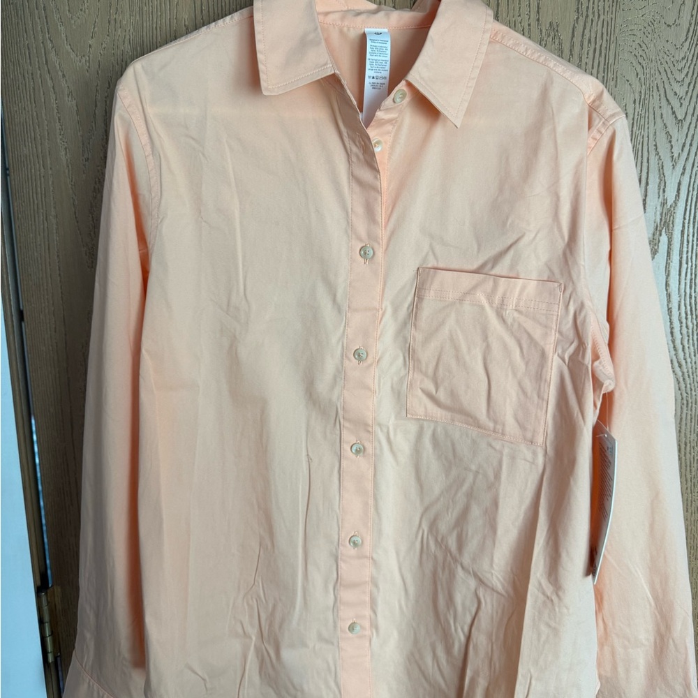 Lululemon Athletica Peach Button-Down Shirt